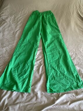Commense Neon Green Wide-Leg Women’s Pants